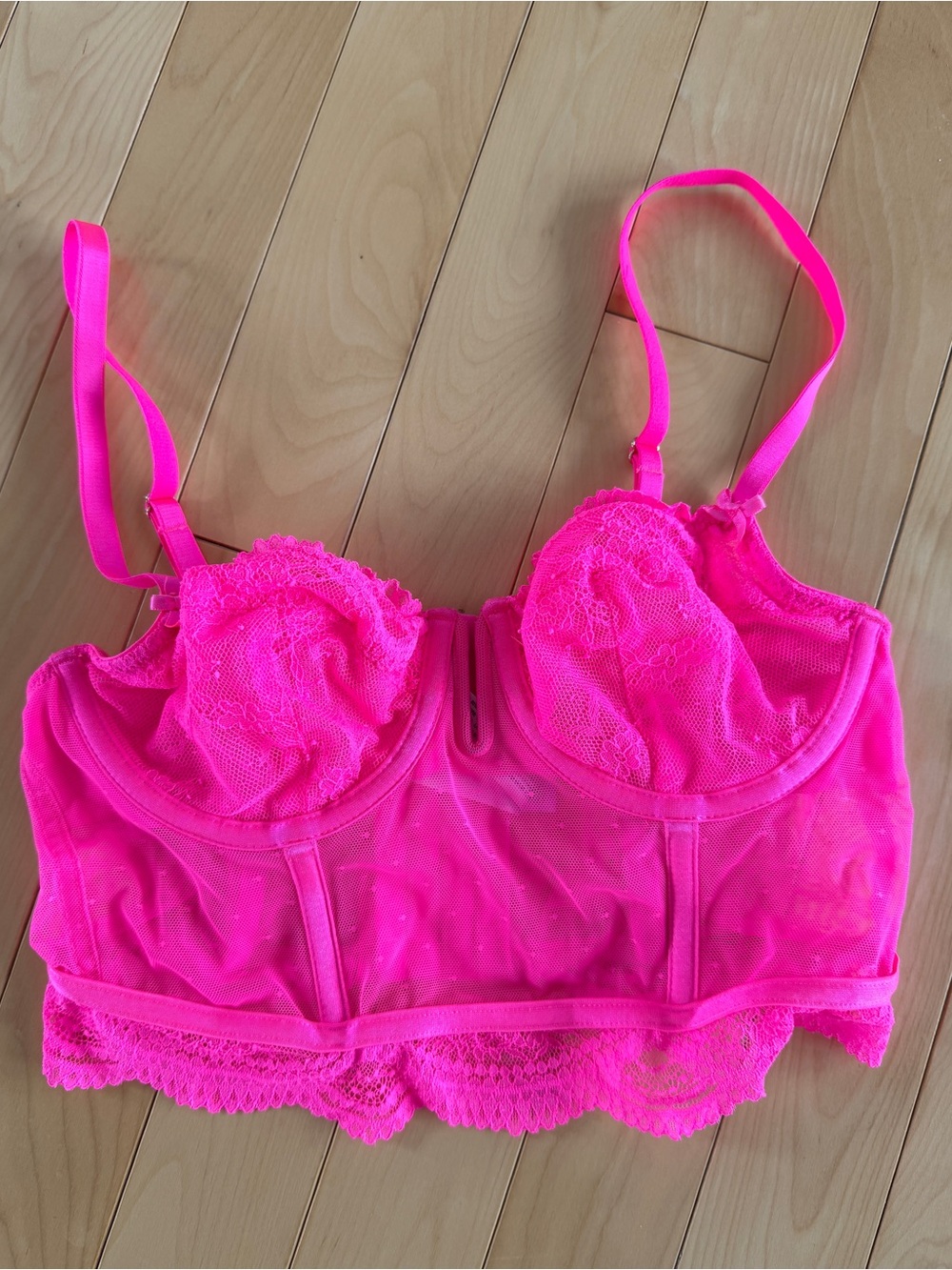 Auden hot pink corset bra top size small